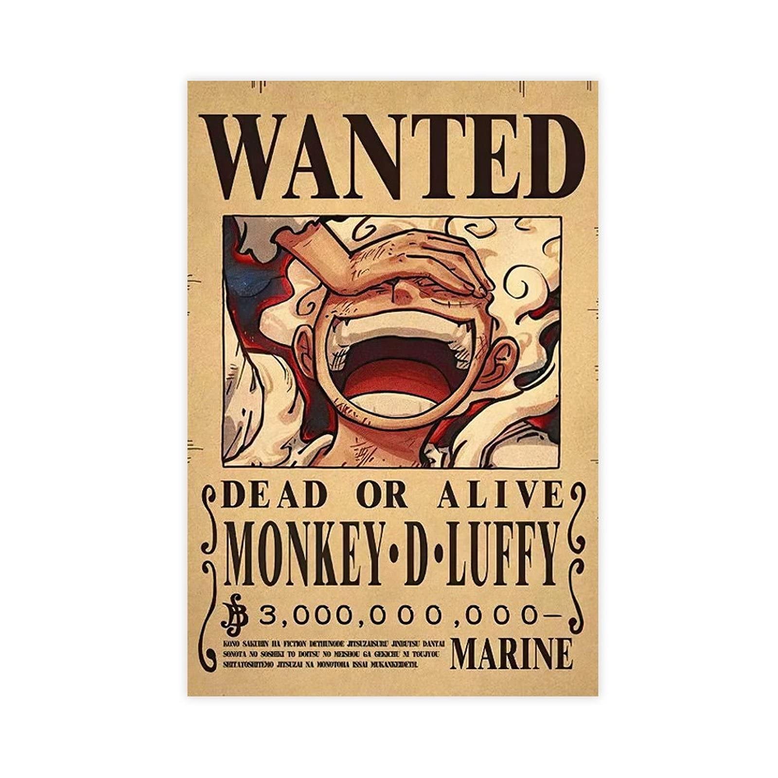 Monkey D. Luffy Wanted Poster OP Luffy Wanted Anime Posters New
